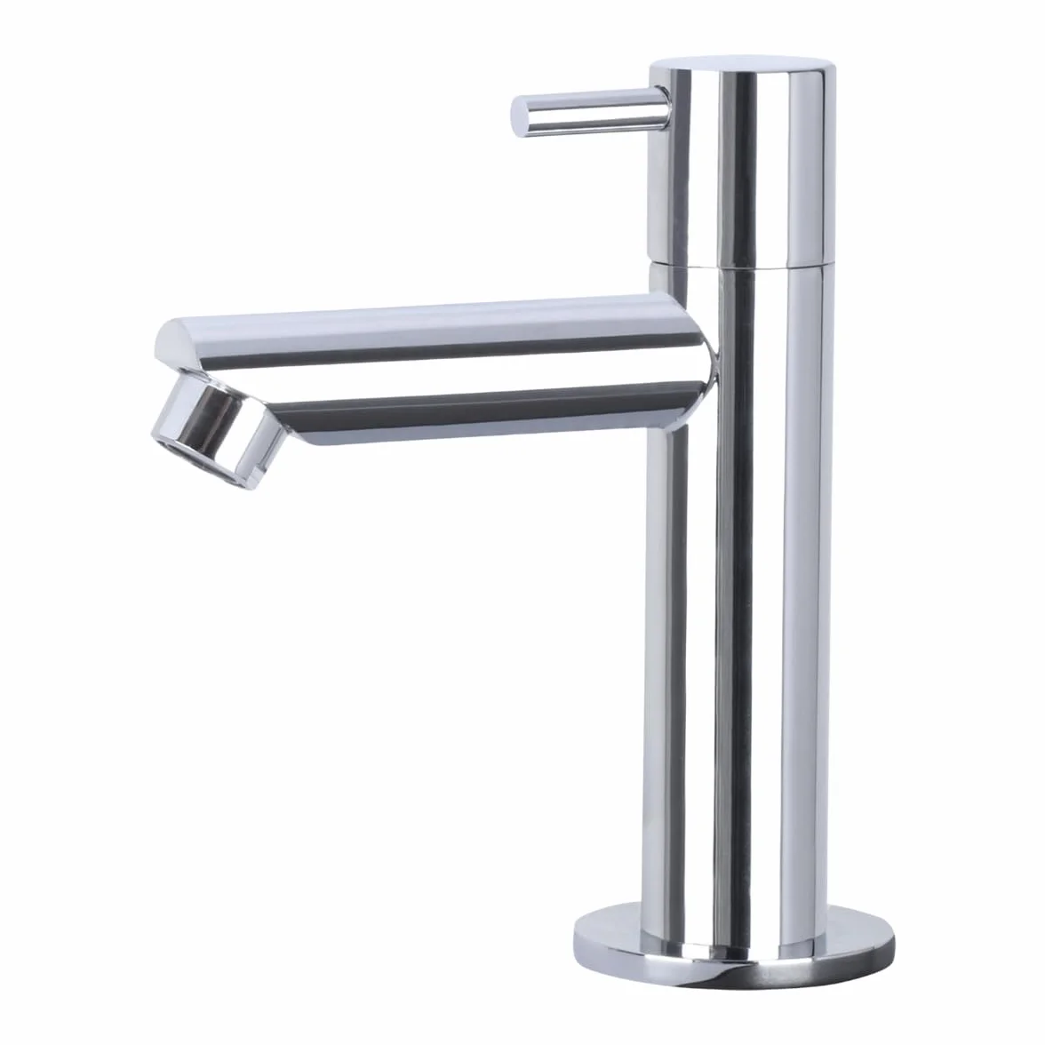 Differnz Helios Vasque – Lavabo en Céramique 37,5x18,5x9,5 cm – Ensemble Lavabo WC avec Robinet Gauche Chrome – Vasque à Poser avec Mitigeur Droit et Poignée Standard – Pour Salle de Bain ou Toilettes