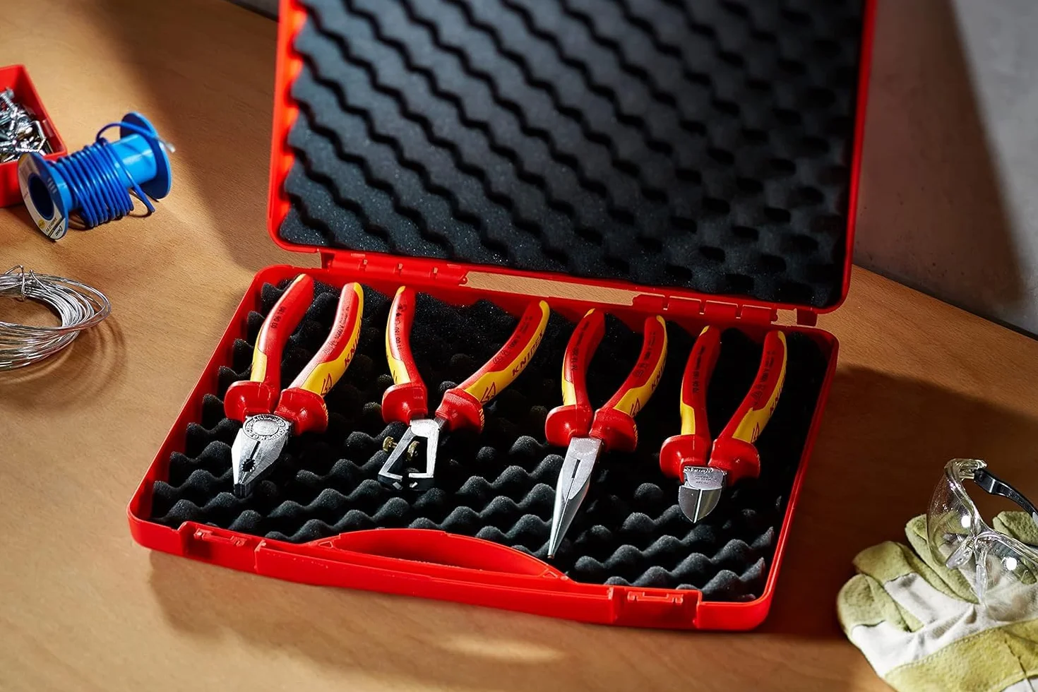 Knipex Coffret d'outils RED Électro Set 1 4 outils 275 mm, 00 20 15