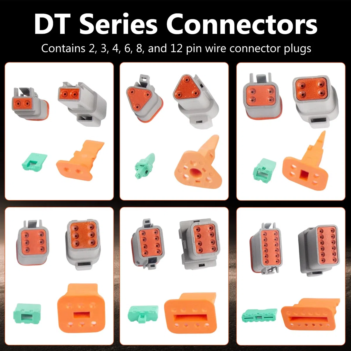 Kit de connecteurs Deutsch 924 pièces, connecteurs électriques automobiles avec outil de sertissage, connecteurs à 2, 3, 4, 6, 8, 12 broches, ensemble d'outils d'extraction Wedgelock et broches pour