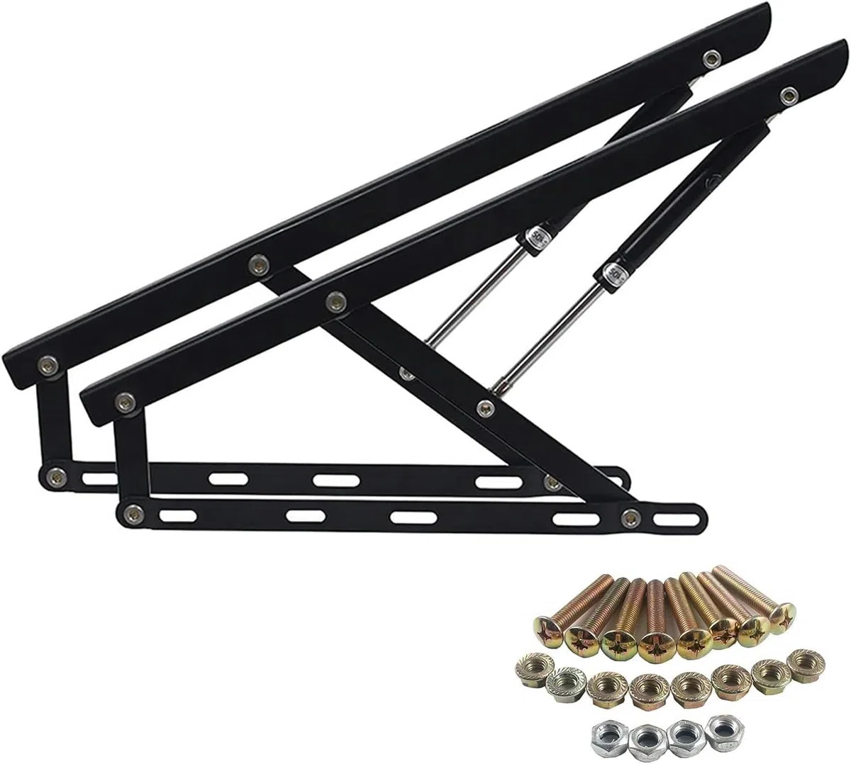 Kit de rangement pour lit hydraulique - 2 pièces - Mécanisme de levage pneumatique pour charnière pliable gain de place - Matériel de bricolage pour lit tatami