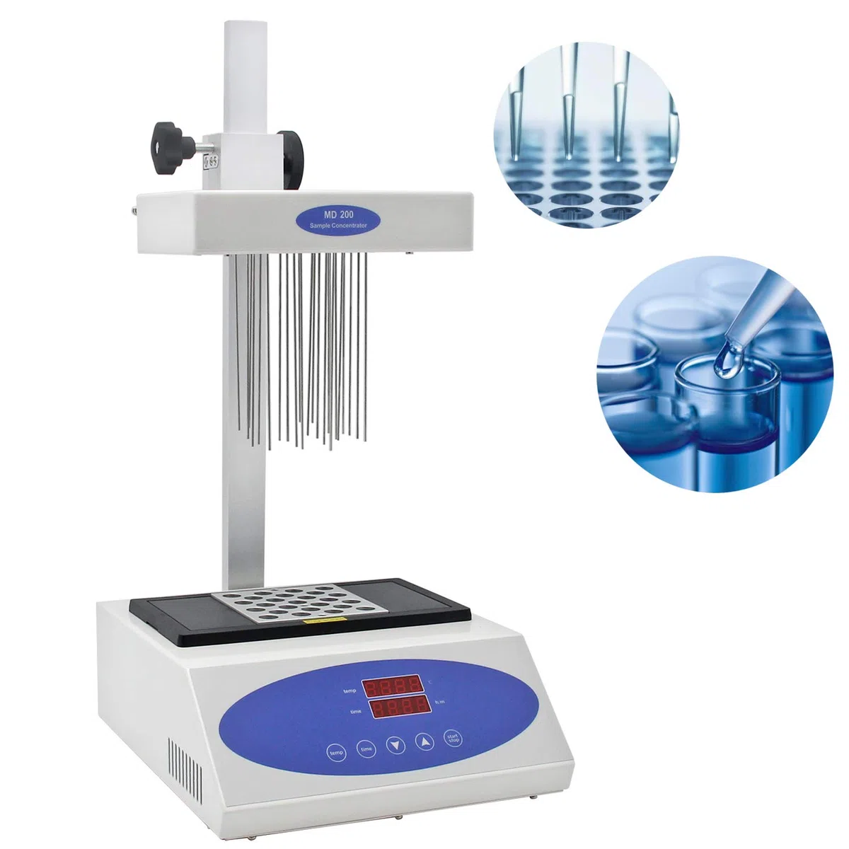 Md200?1 L'azote évaporateur avec bloc 13 9 x Dia 26 mm ambiante + 5 C-150 C Lab Scientifique Instrument