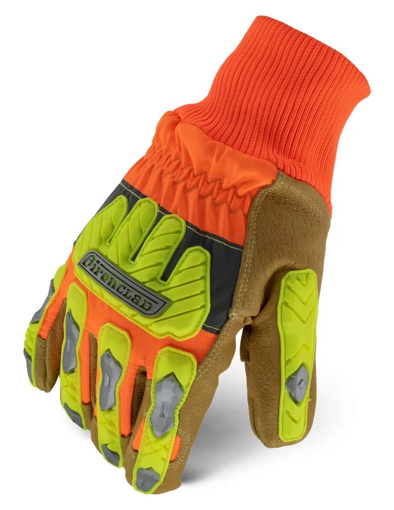 Ironclad Paire de gants de travail en cuir résistant aux coupures, résistants aux chocs, lavable en machine, tailles S, M, L, XL, XXL
