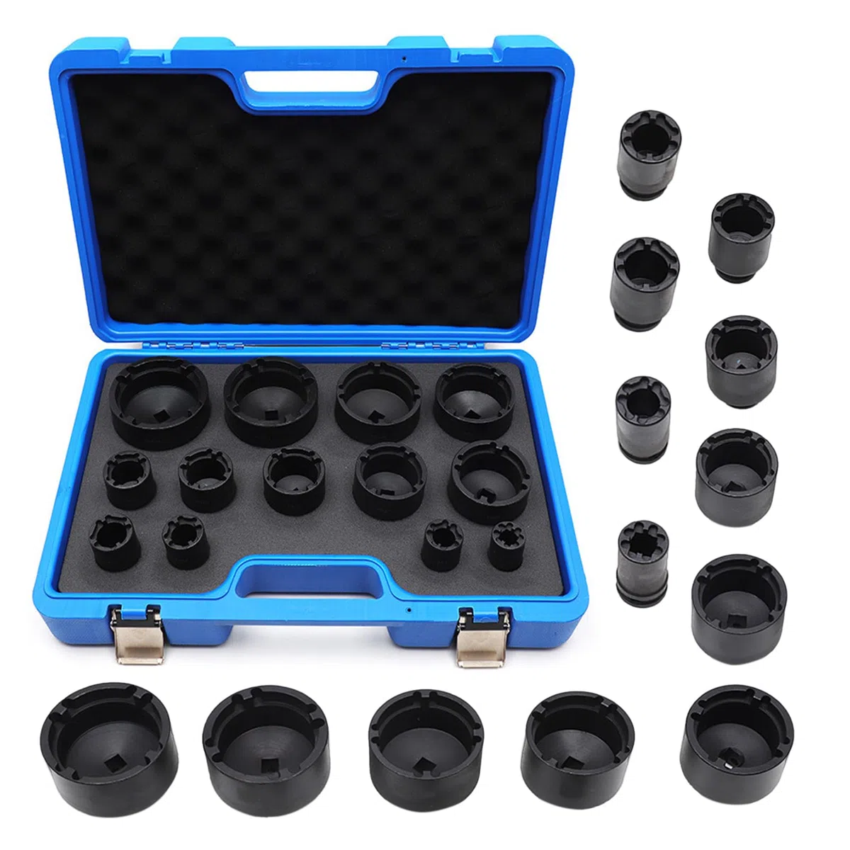 Jeu De 13 Clés à Écrous Fendus 1/2", Filetage Intérieur 18-80 mm Longueur 60 mm Compatible Avec Les Contre Écrous KM, KML, HM, HML, HMLL (Din 981) Et Les Écrous Ronds Outil Pour Roulements Et Arbres