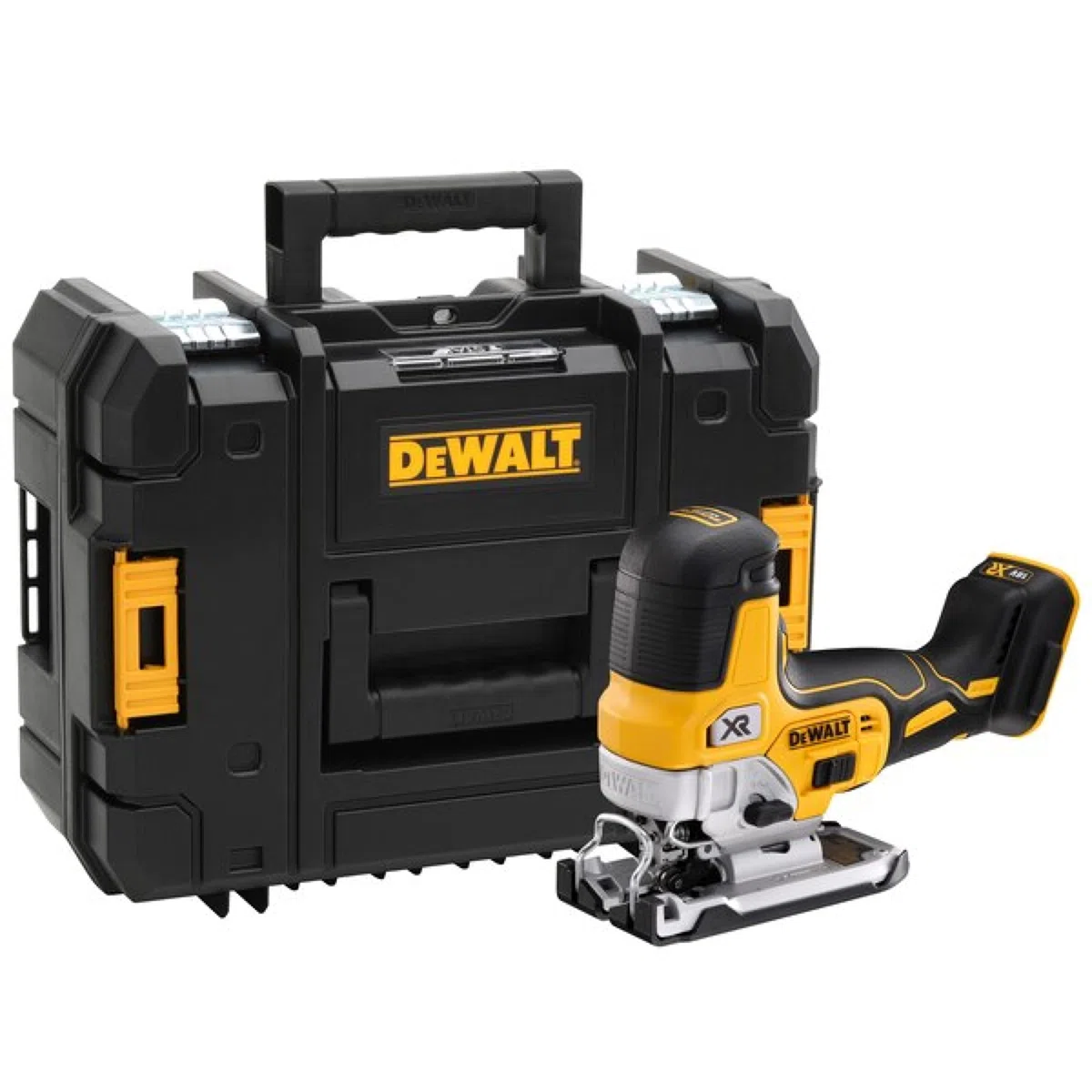 DeWalt Scie Sauteuse à Prise par le Corps Brushless XR 18V - DCS335NT-XJ - Scie sans Fil & Ponceuse Excentrique XR 18V 125mm Brushless - Appareil Électrique Sans Fil