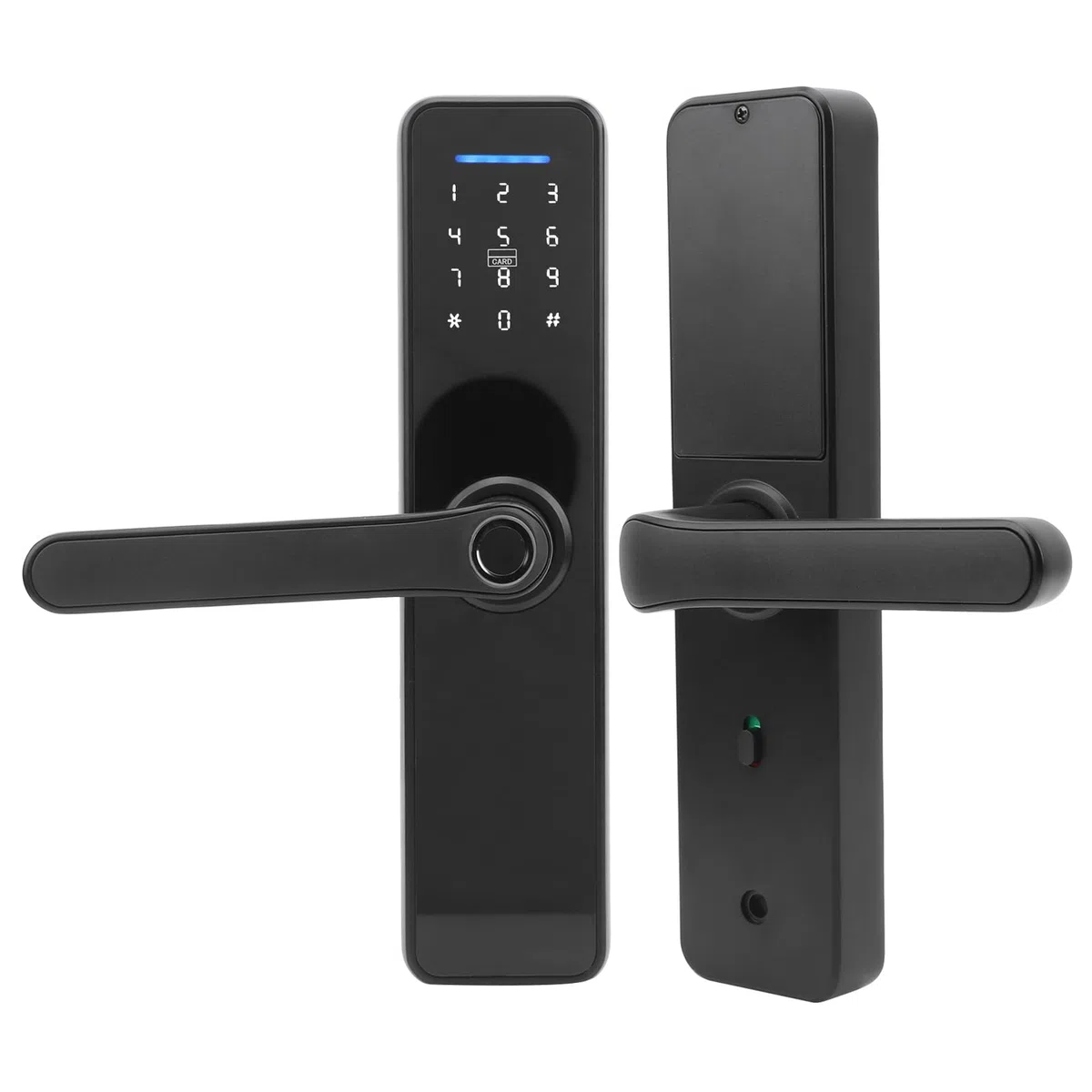 Serrure de Porte Intelligente WiFi Mot de Passe D'empreinte Digitale Carte IC Serrure de Porte électronique Navigation Vocale Intelligente Prise en des Mots de Passe, Clés