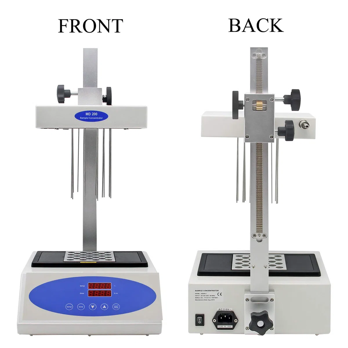 Md200?1 L'azote évaporateur avec bloc 13 9 x Dia 26 mm ambiante + 5 C-150 C Lab Scientifique Instrument