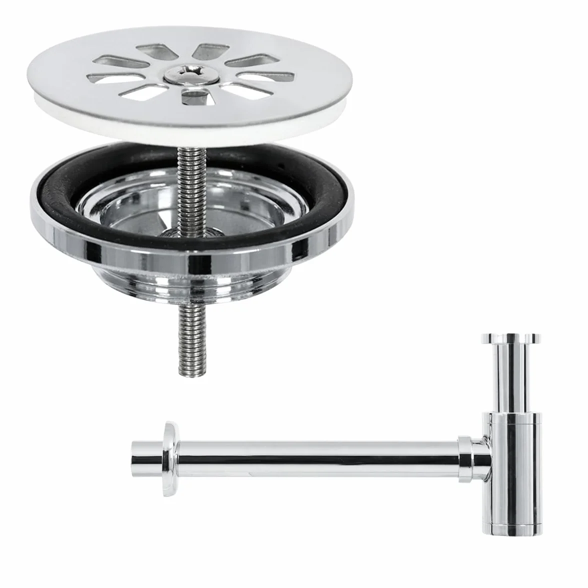 Differnz Helios Vasque – Lavabo en Céramique 37,5x18,5x9,5 cm – Ensemble Lavabo WC avec Robinet Gauche Chrome – Vasque à Poser avec Mitigeur Droit et Poignée Standard – Pour Salle de Bain ou Toilettes