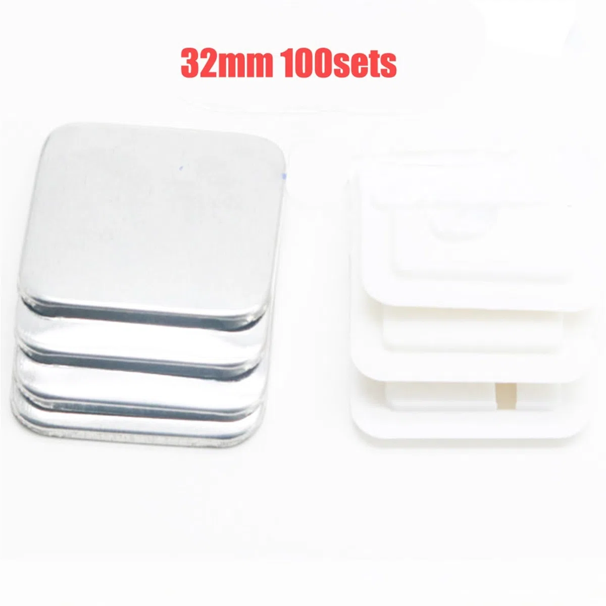 100 pièces/ensemble carré feuille de plastique Badge 35mm consommables Badge consommables Badge Machine bricolage matériaux vierges Badge accessoires