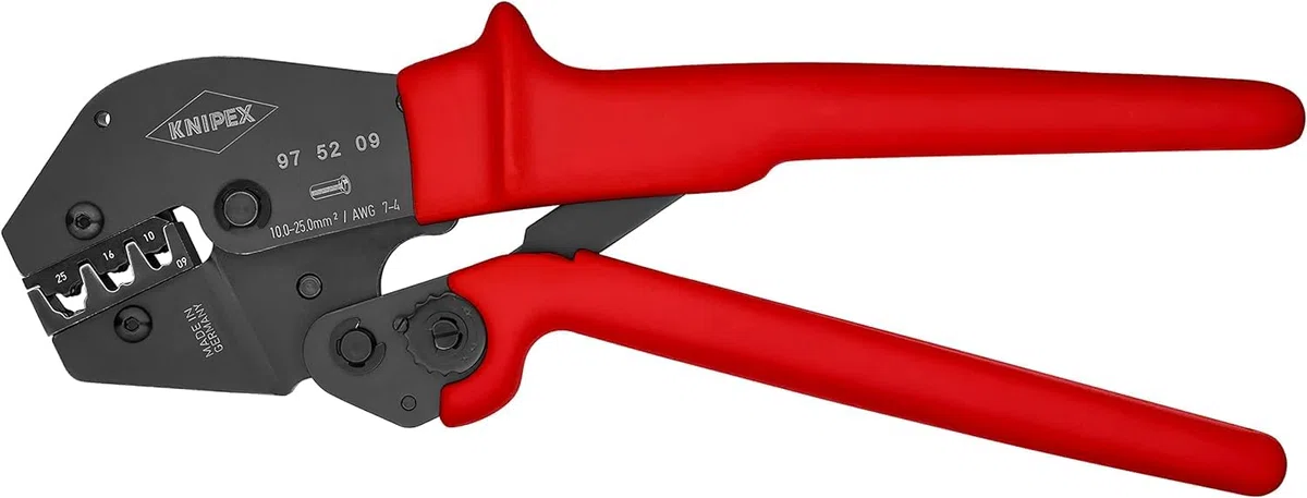 Knipex Pince à sertir également pour prise à deux mains avec gaines en plastique antidérapantes 250 mm, 97 52 09