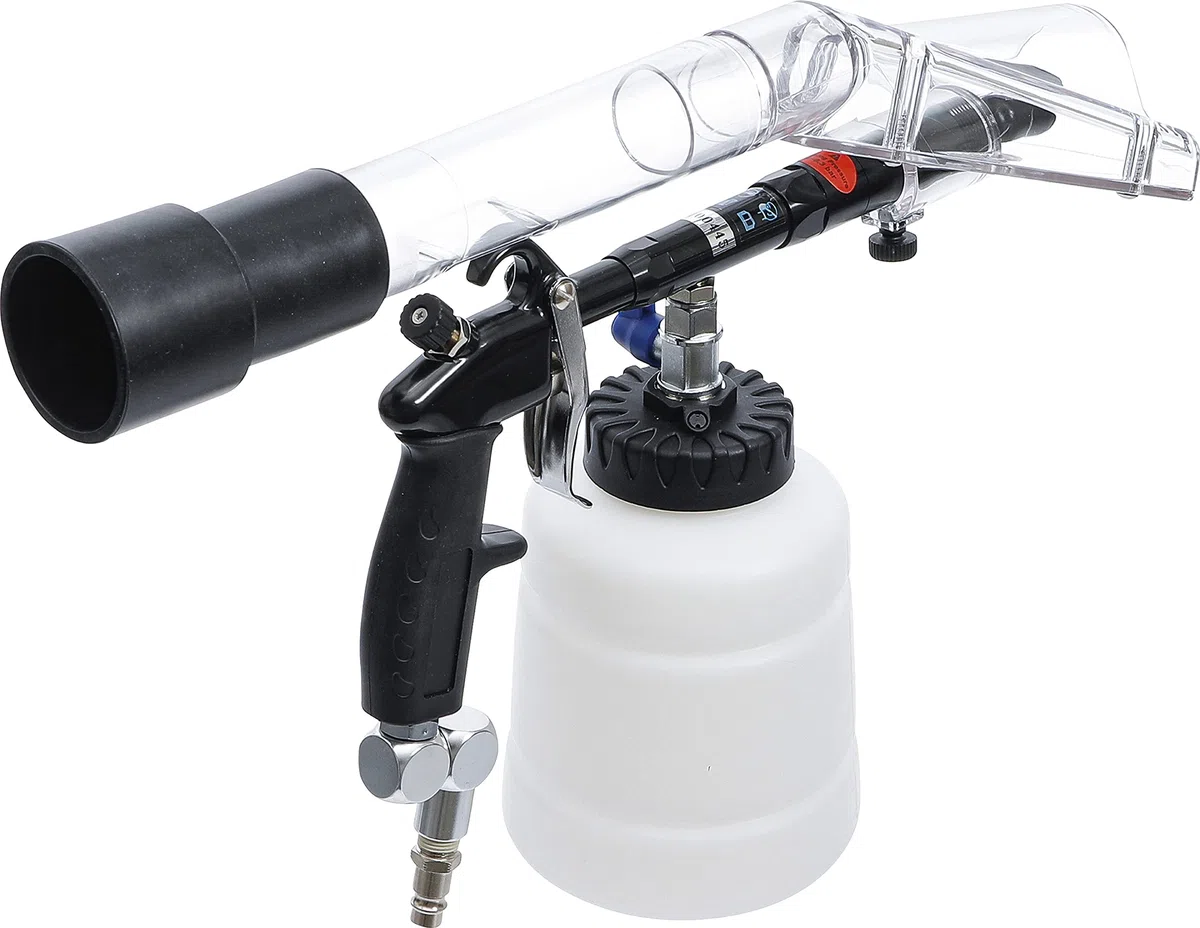 BGS 70150 | Pistolet pneumatique de nettoyage avec brosse et accessoire d’aspiration | 7 pièces