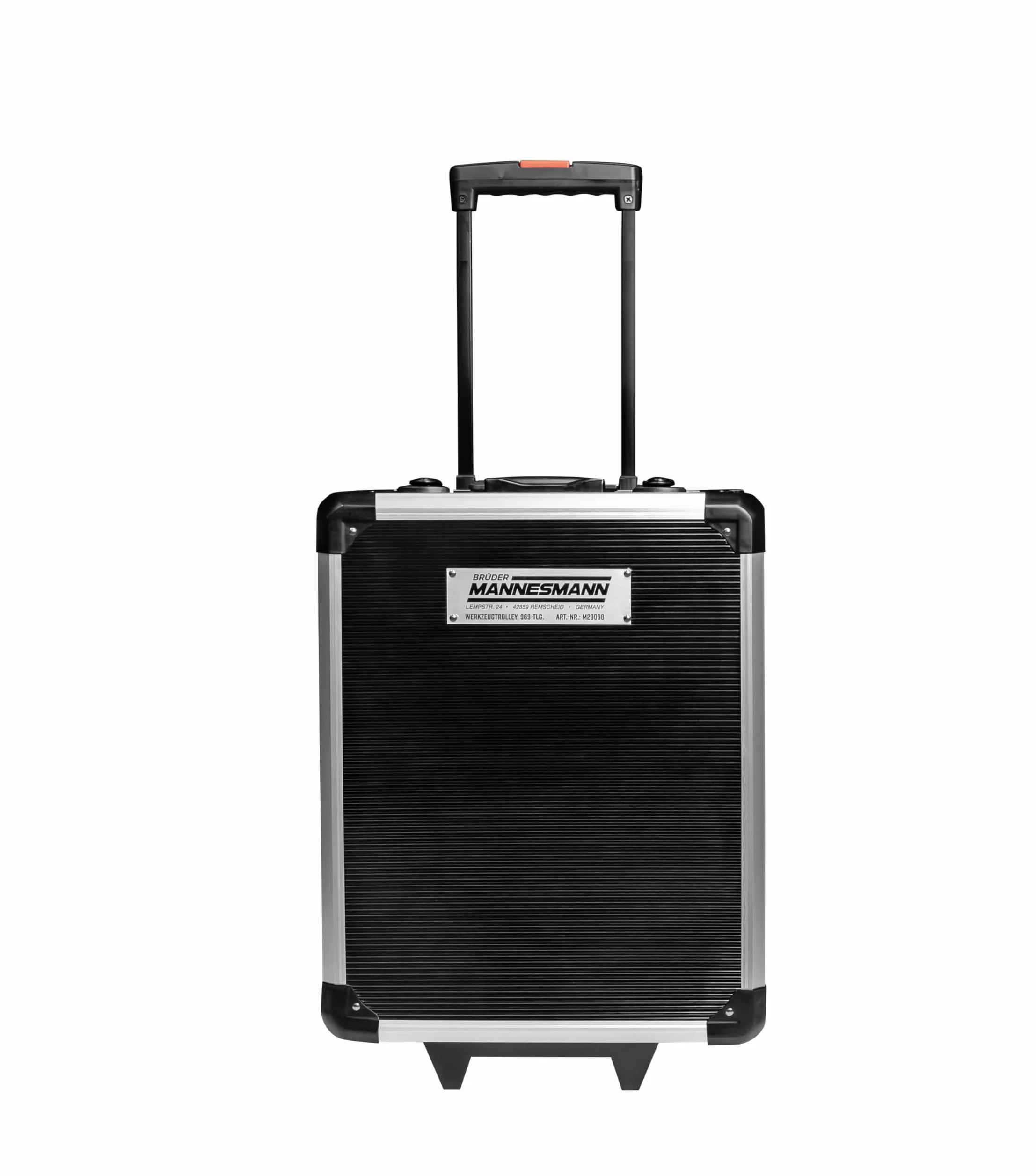 Brüder Mannesmann M29098 Mallette à outils mobile 969 pièces avec jeu de douilles, pinces, tournevis, pistolet à colle chaude, marteau, niveau à bulle et embouts
