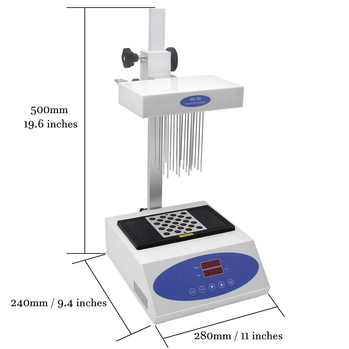 Md200?1 L'azote évaporateur avec bloc 13 9 x Dia 26 mm ambiante + 5 C-150 C Lab Scientifique Instrument