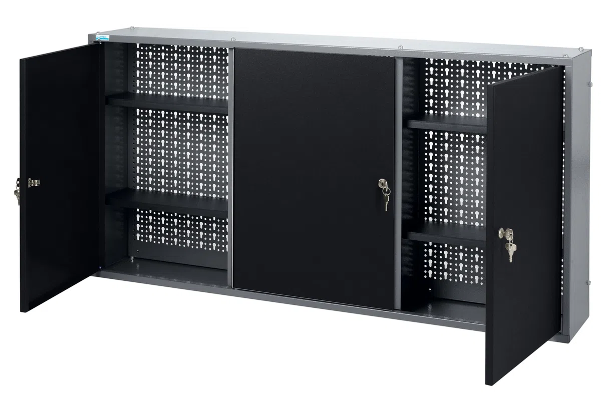 Küpper 70090 Armoire Murale, fabriquée en Allemagne, 120 x 60 x 19 cm (Noir)