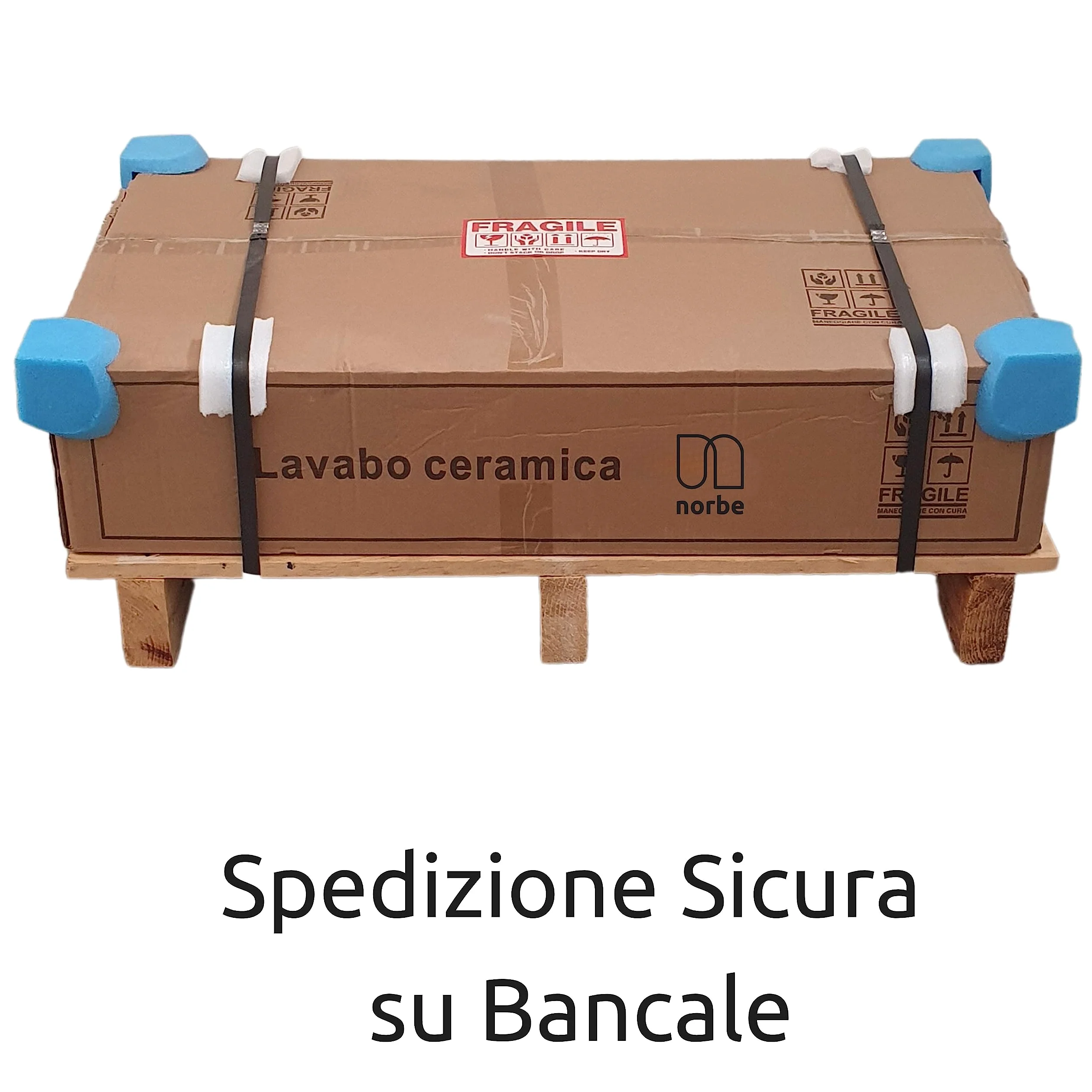NORBE | Lavabo carré encastré en céramique | 80 x 46 cm | Évier de soutien design moderne | Finition blanche brillante | Lave-mains sans bonde| Bassin sanitaire de salle de bain (81 x 46,5 X 1,8 cm)