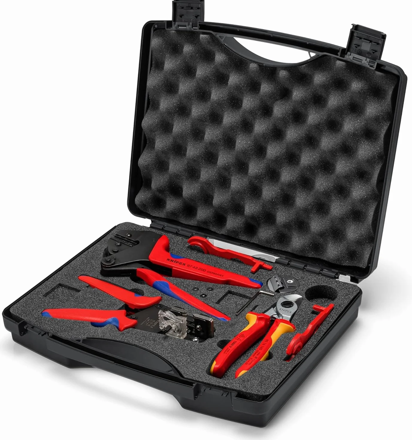 Knipex Jeux d’outils pour les installations photovoltaïques pour connecteurs solaires MC4 7 outils, 97 91 04 V01