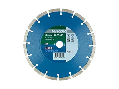 HIKOKI 752857 - Disco Diamante 300x22,2x10 mm segmentado PREMIUM para materiales duros altura segmento 10 mm