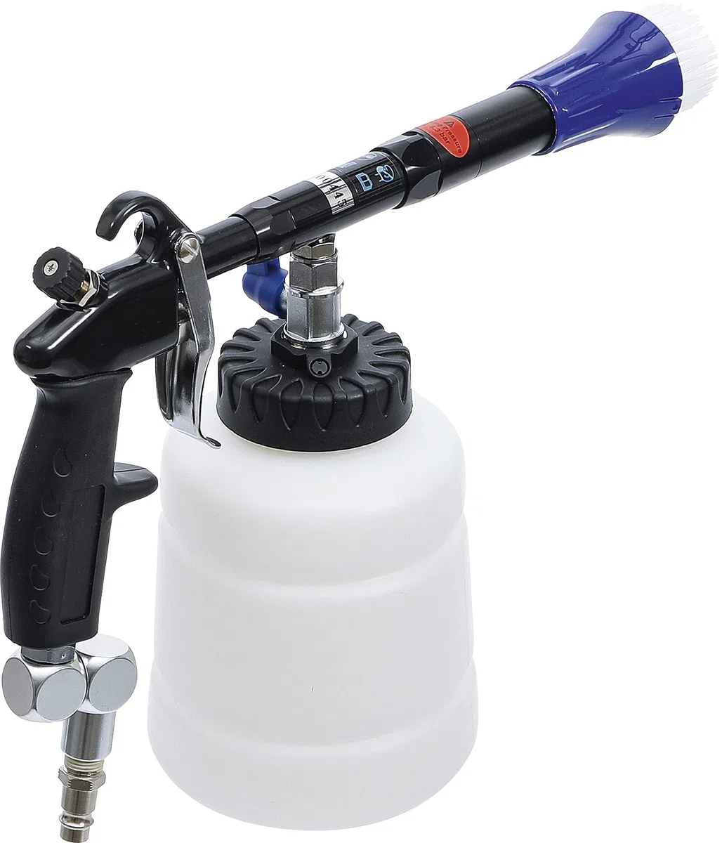 BGS 70150 | Pistolet pneumatique de nettoyage avec brosse et accessoire d’aspiration | 7 pièces