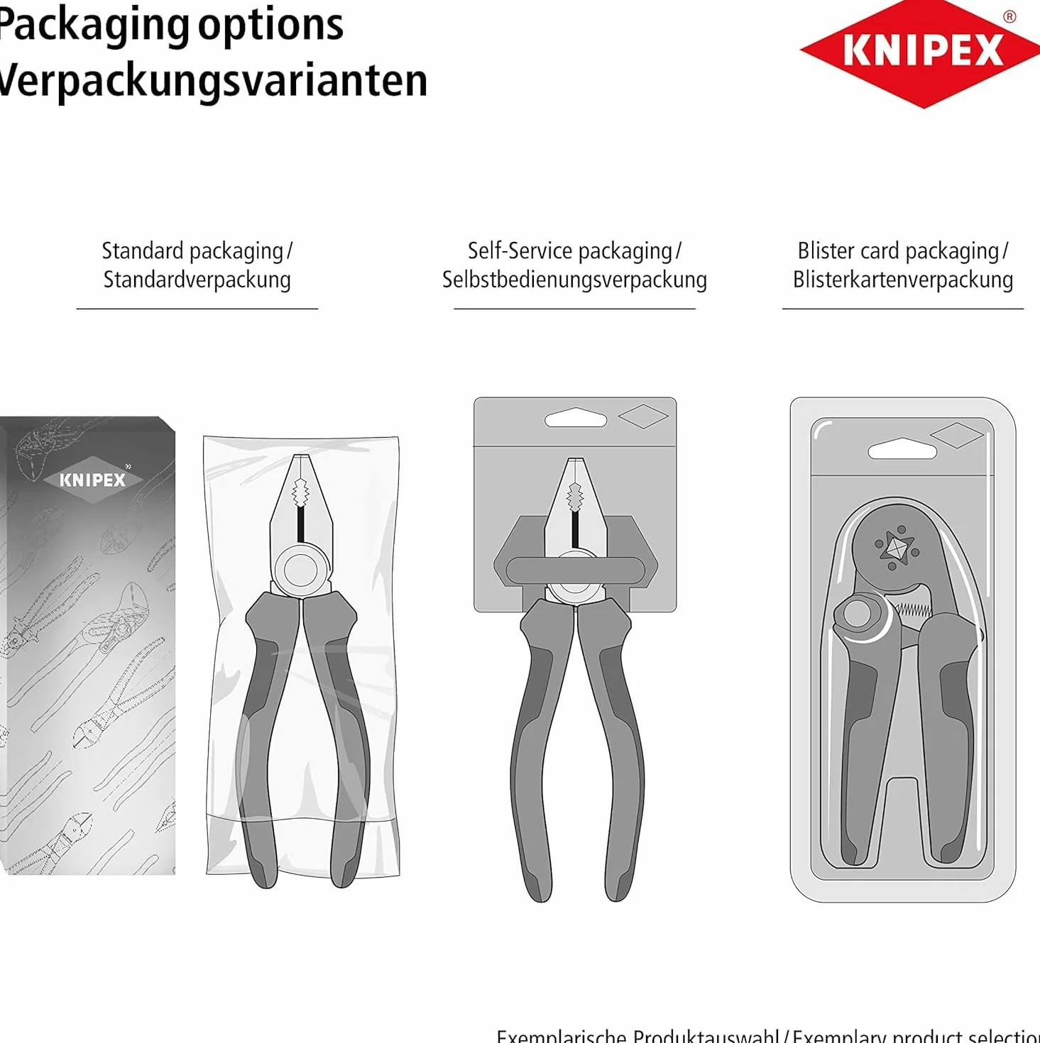 Knipex Pince à sertir également pour prise à deux mains avec gaines en plastique antidérapantes 250 mm, 97 52 09