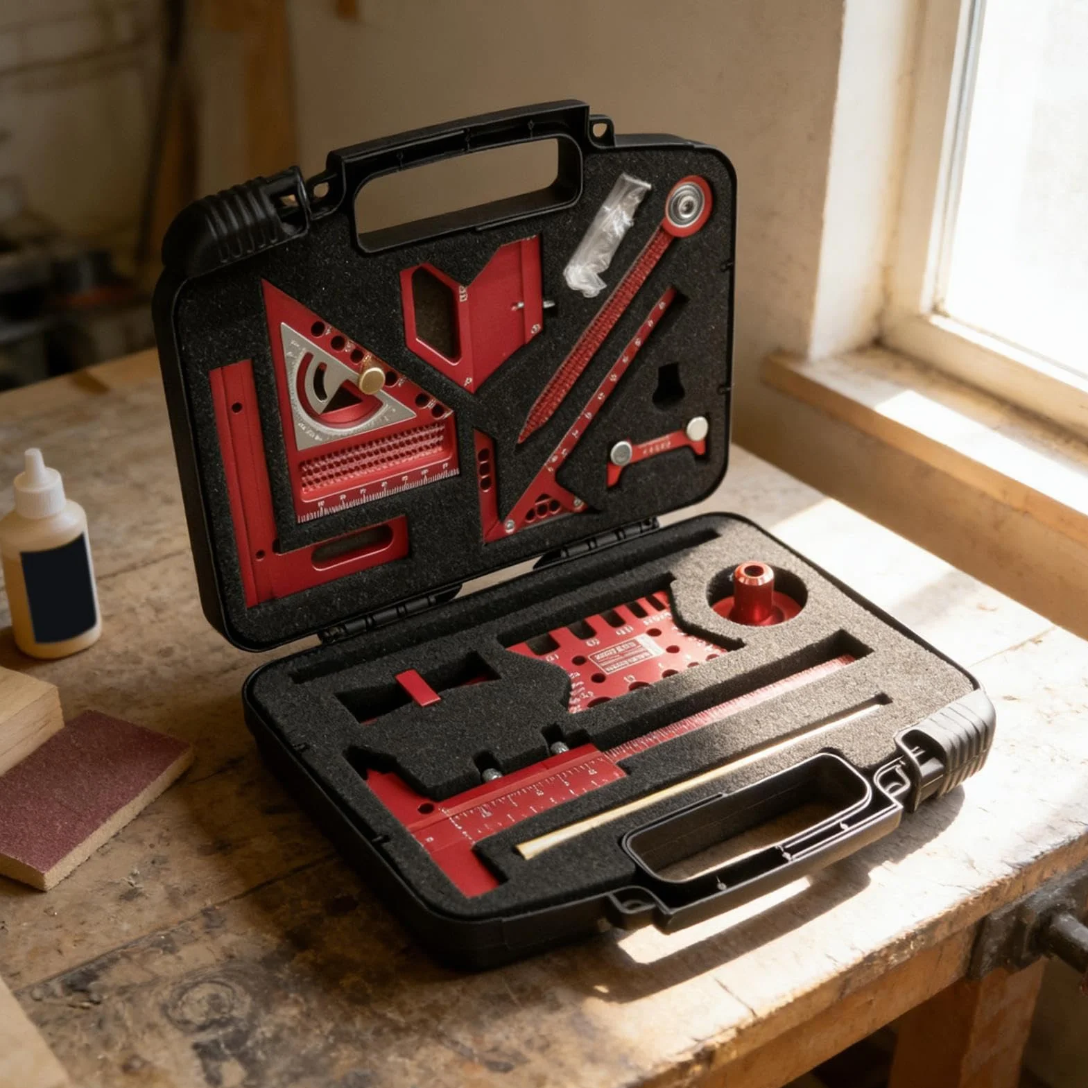 Équerre de Charpente Rapide Outil De Mesure Pour Menuiserie 10 Pièces | Kit d'Équerre de Traçage pour le Plancher, le Garage, les Travaux Extérieurs, la Menuiserie, la Construction