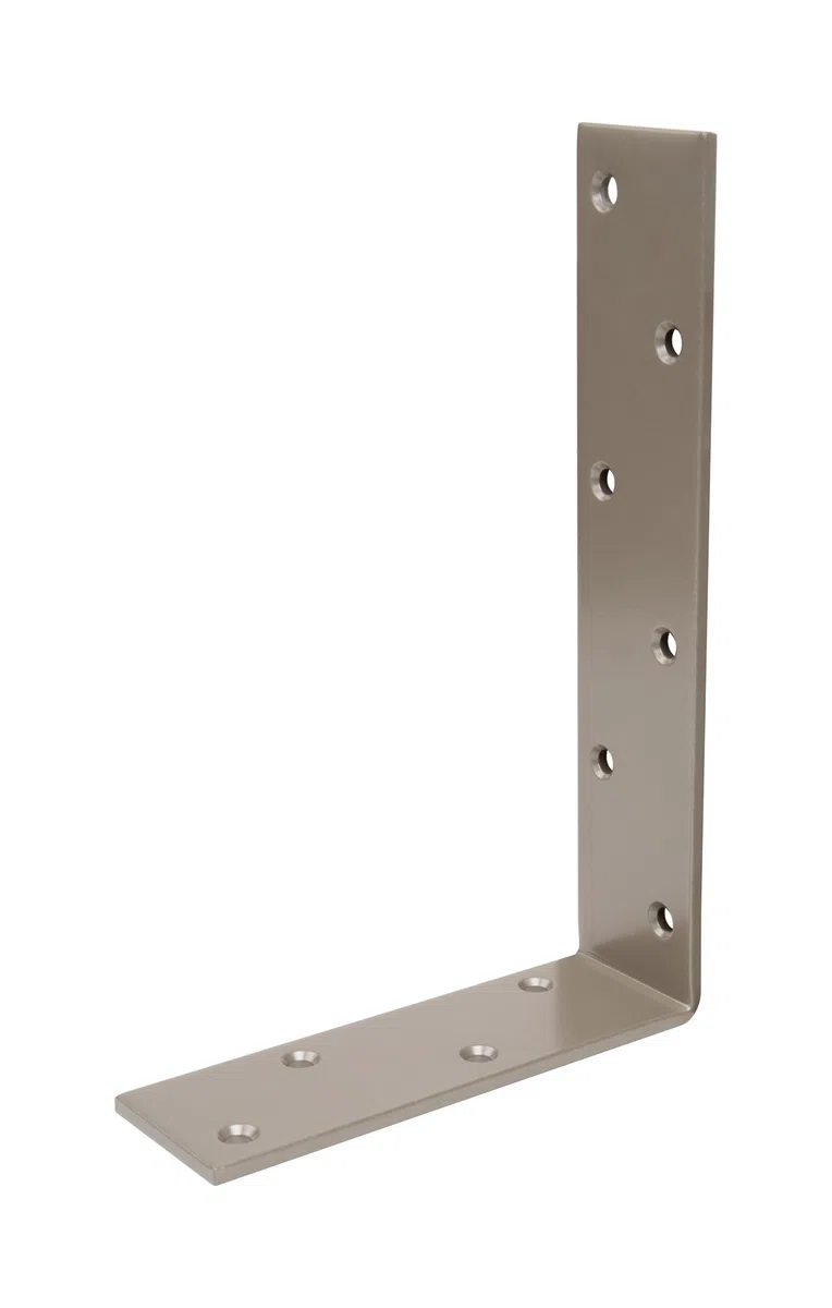 Alberts 821395 DURAVIS® Équerre de poutre | ailes inégales | en beige perle, à couche duplex RAL 1035 | taille 160 x 240 x 50 mm | kit de 10