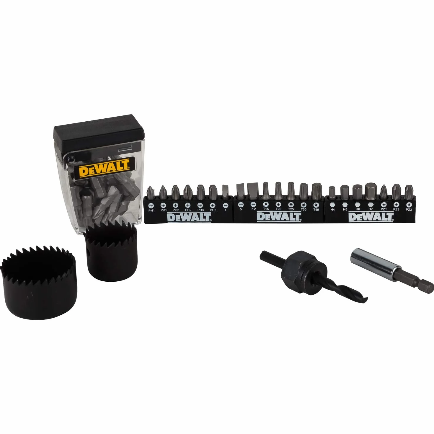 DEWALT - Meuleuse Brushless XR 18V 5Ah Li-Ion - DCG406NT-XJ - Meuleuse sans Fil avec Interrupteur à Palette - Lame Ø125mm - 1000W & Coffret de 100 Pièces de Perçage et Vissage Haute Performance