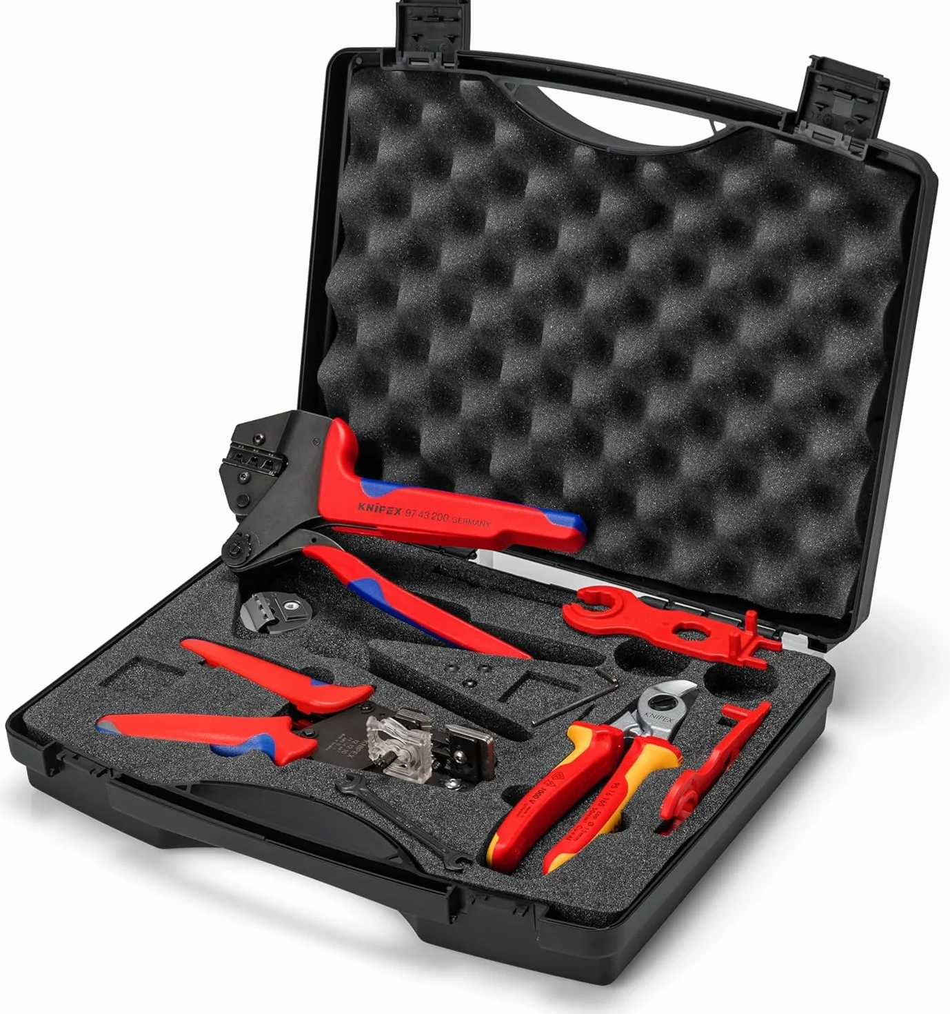 Knipex Jeux d’outils pour les installations photovoltaïques pour connecteurs solaires MC4 7 outils, 97 91 04 V01