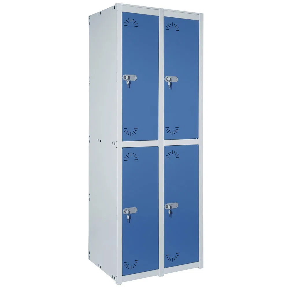 Vestiaire Métallique industrie propre. 2 Portes. 1 Module. 2 Eléments. Dim : H 1800 mm x L 530 mm x P 520 mm. Démonté.