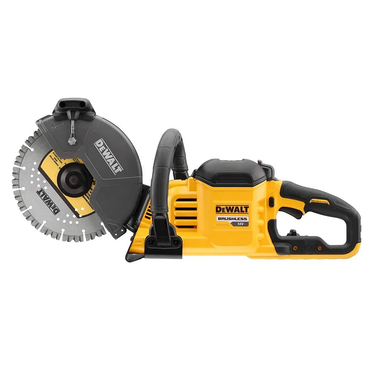 DeWalt DCS690X2-QW Coupe-béton sans Balais XR Flexvol 54V, Noir/Jaune