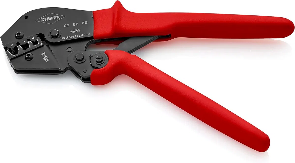 Knipex Pince à sertir également pour prise à deux mains avec gaines en plastique antidérapantes 250 mm, 97 52 09