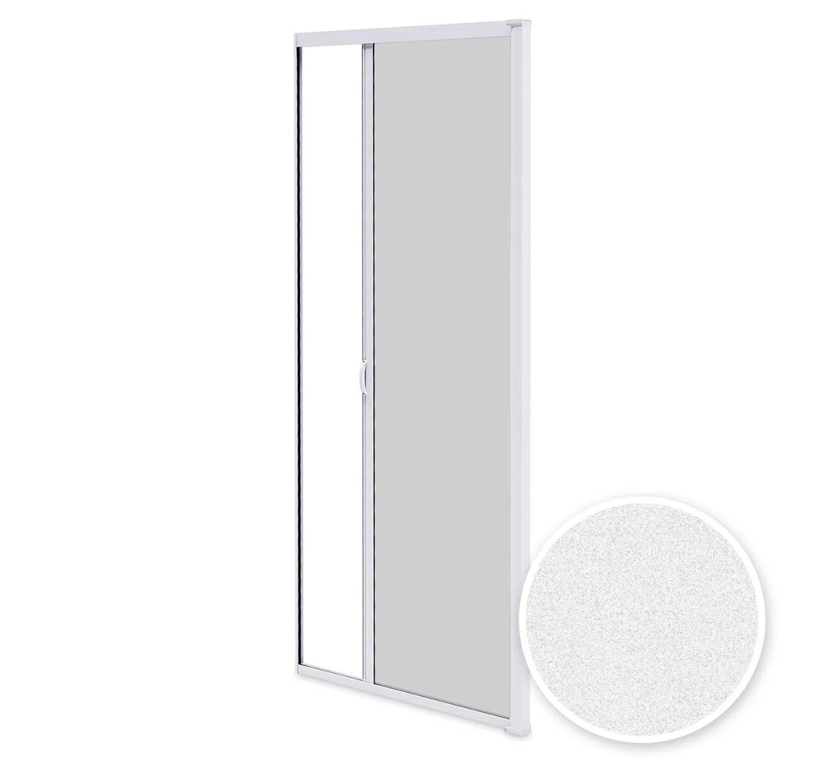 Avosdim Store moustiquaire Porte Alu Luxe - H230 x L140cm recoupable - Blanc 9010 texturé - Protection contre les insectes ajustable