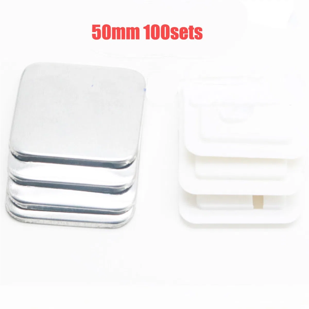 100 pièces/ensemble carré feuille de plastique Badge 35mm consommables Badge consommables Badge Machine bricolage matériaux vierges Badge accessoires