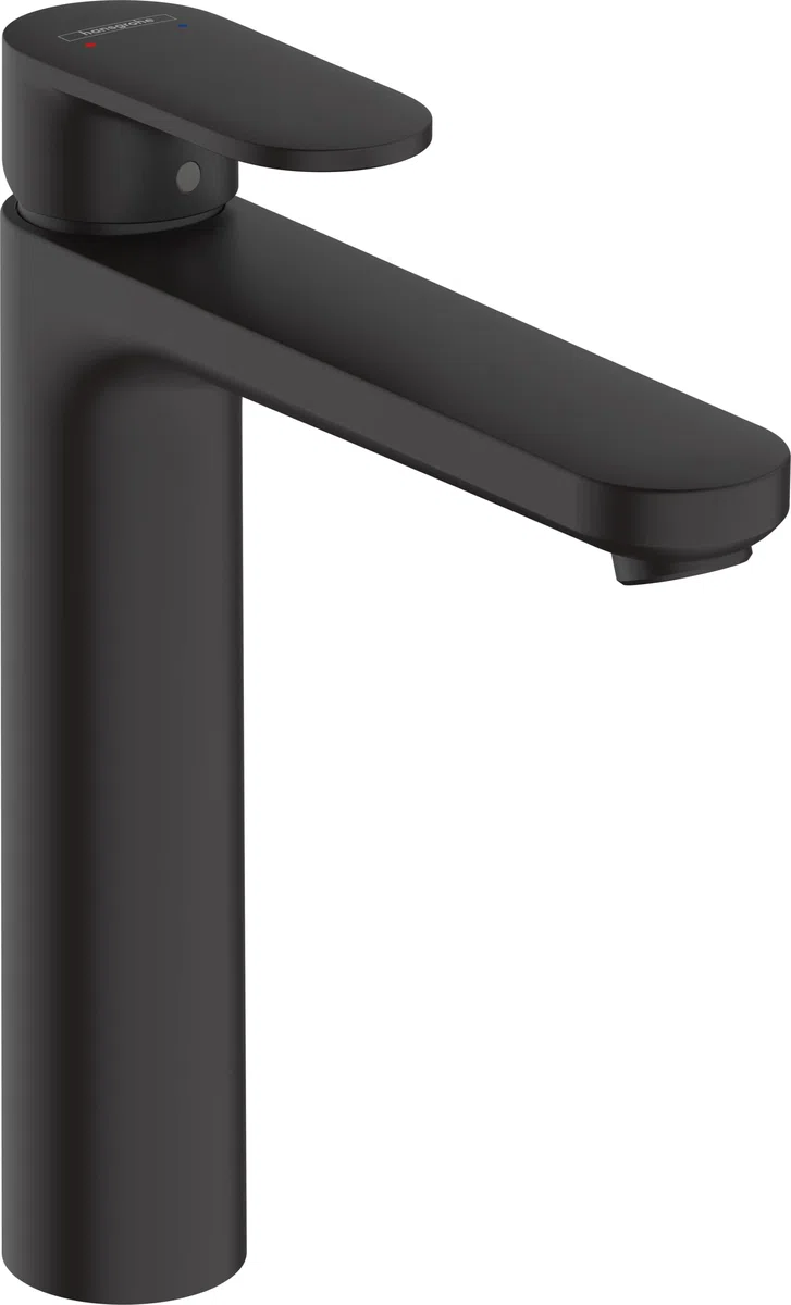 hansgrohe Vernis Blend - Mitigeur de lavabo sans tirette ni vidage, Robinet de salle de bain avec hauteur sous bec 190 mm, économie d'eau (EcoSmart), Noir mat, 71582670