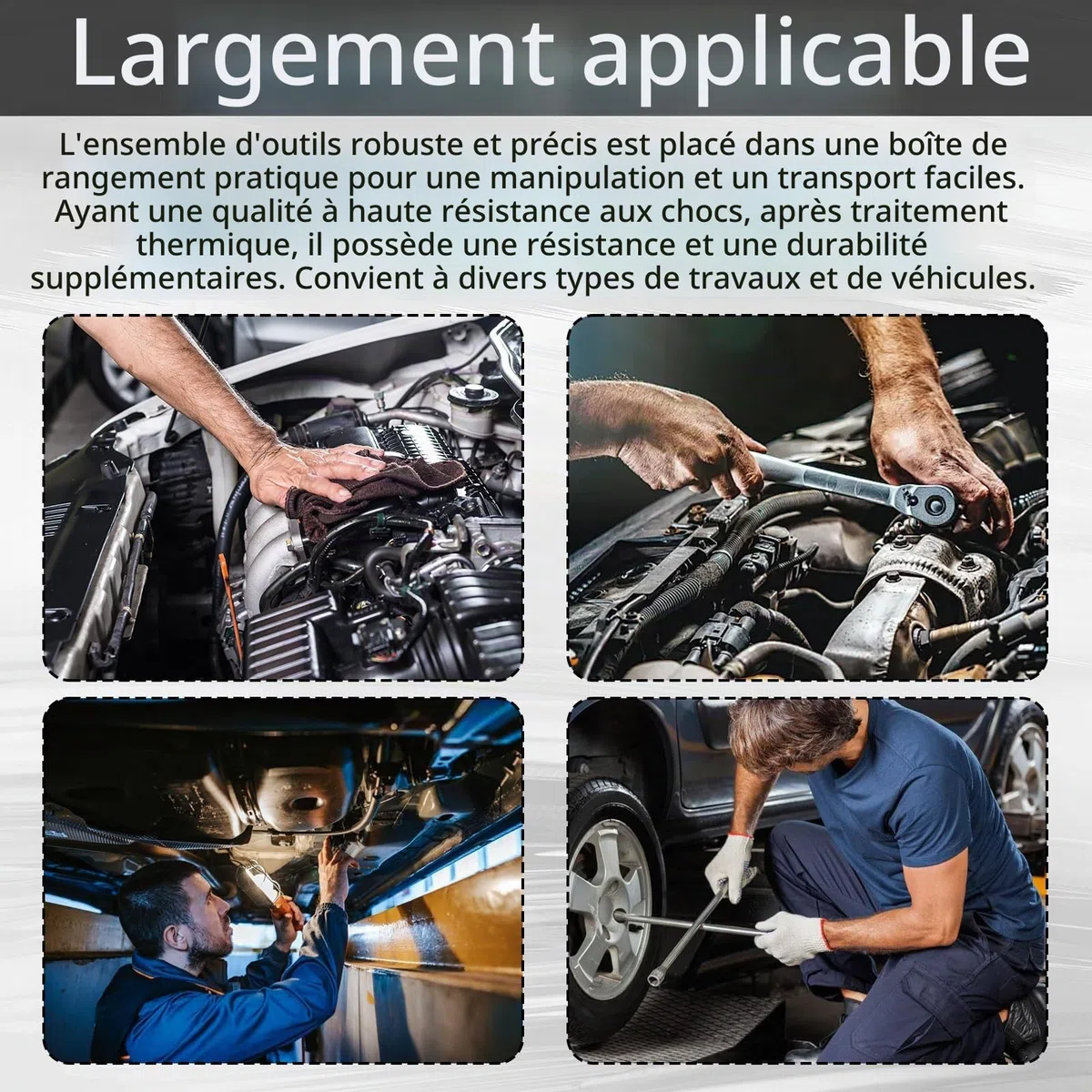Jeu De 13 Clés à Écrous Fendus 1/2", Filetage Intérieur 18-80 mm Longueur 60 mm Compatible Avec Les Contre Écrous KM, KML, HM, HML, HMLL (Din 981) Et Les Écrous Ronds Outil Pour Roulements Et Arbres