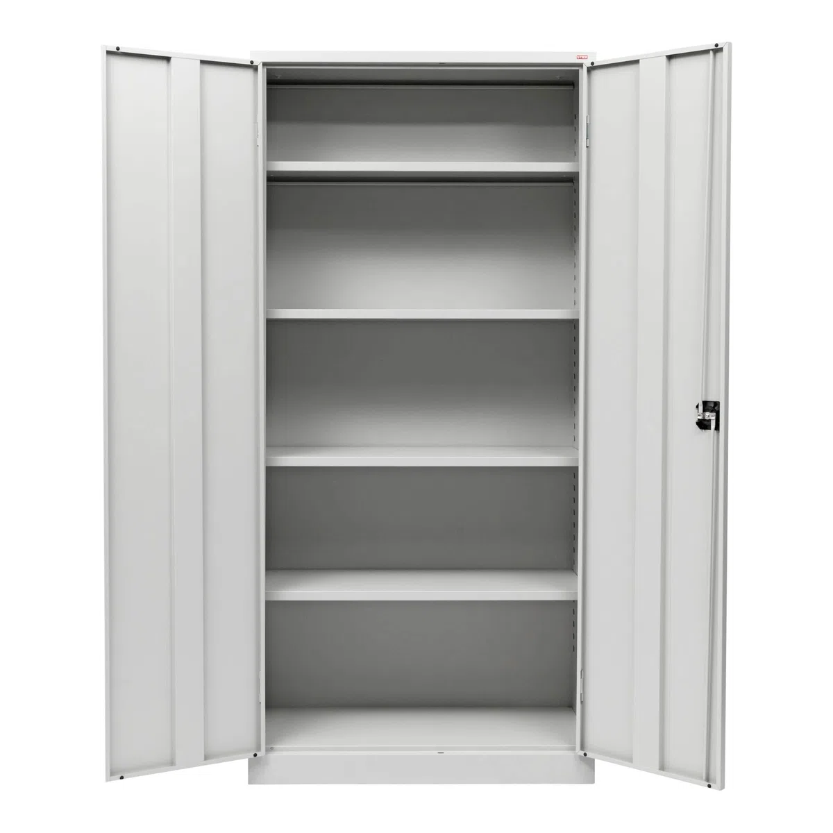 STIER Armoire Universelle avec 4 étagères 1950x920x420mm Gris Clair soudées