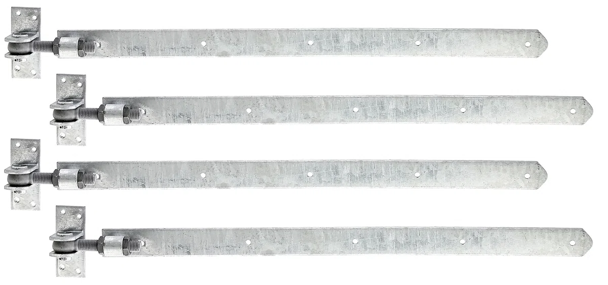 Alberts 868079 Penture | droite, bout arrondi, réglable de 30 mm | galvanisée à chaud | 660 x 40 mm | kit de 4