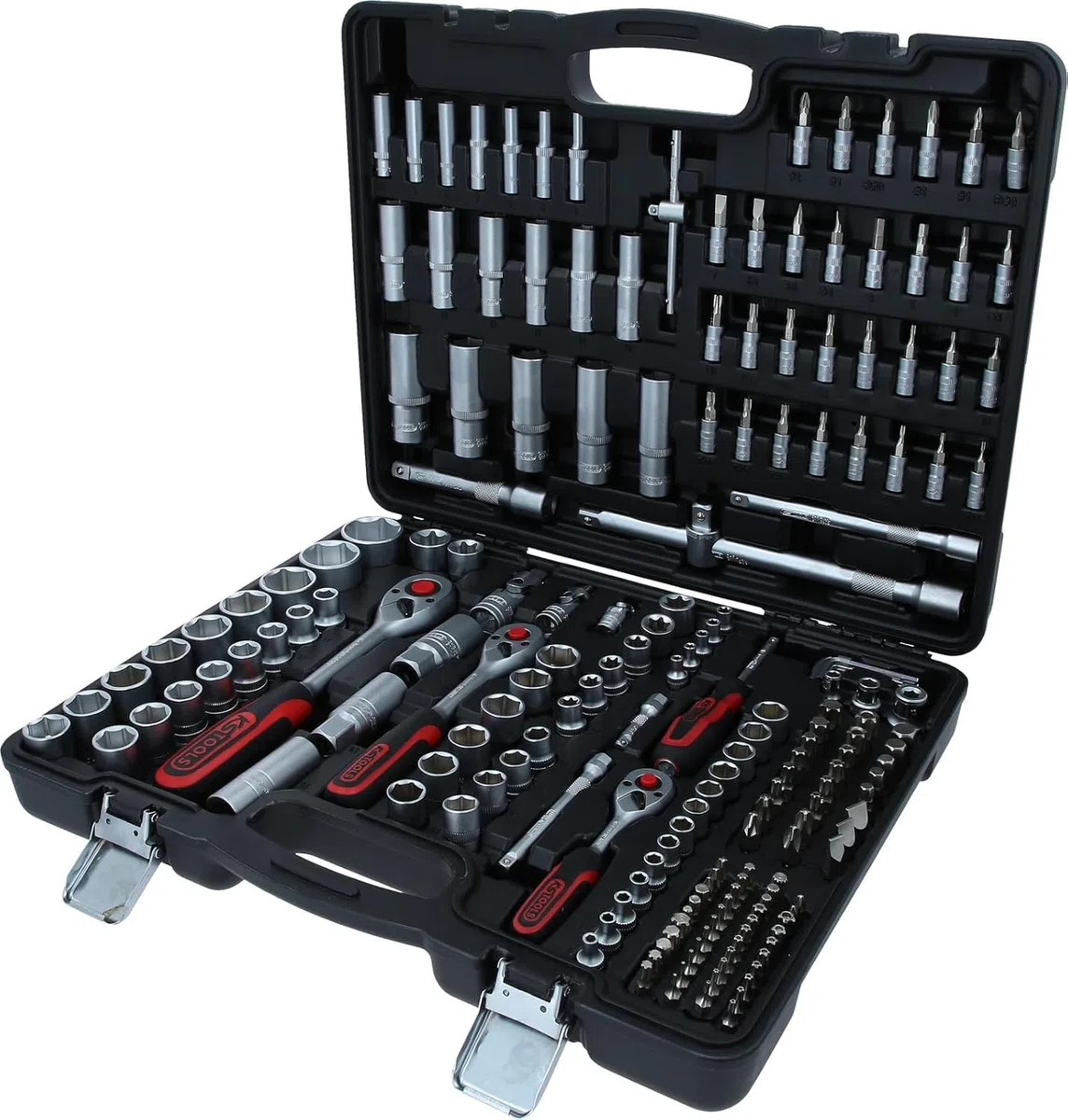 KS Tools 917.0795 - Caisse à Outils Complète en Coffret Douille de 1/4", 3/8" et 1/2" & BGS 1196 | Jeu de clés mixtes | 6-32 mm