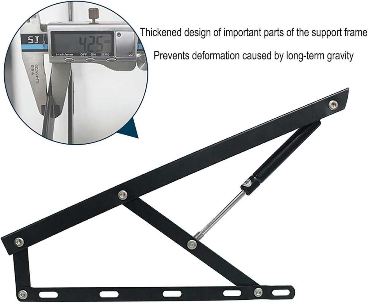 Kit de rangement pour lit hydraulique - 2 pièces - Mécanisme de levage pneumatique pour charnière pliable gain de place - Matériel de bricolage pour lit tatami