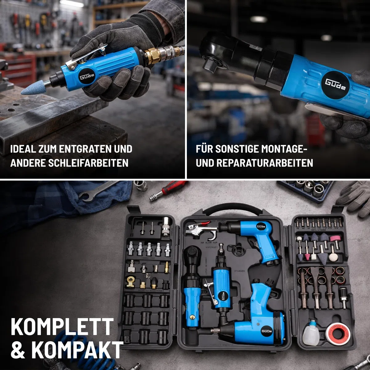Güde Air Comprimé Appareils Kit 71 pièces.
